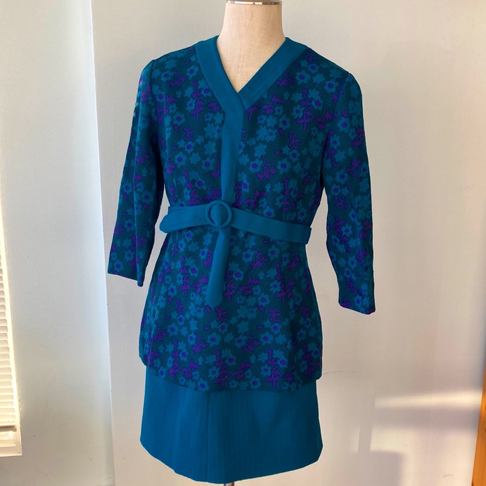 Vintage Tan Jay two piece skirt set